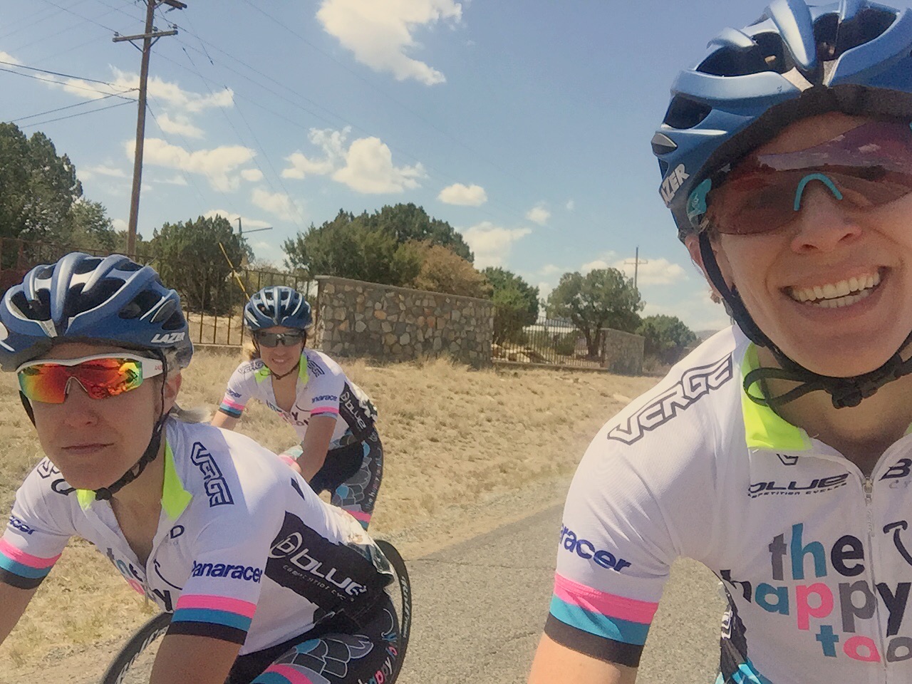 Amy Cameron, Dawn Andres, and Jen Luebke after stage 2